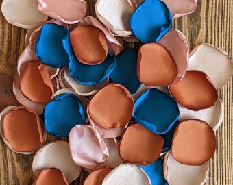 Teal terracotta champagne mix of rose petals for wedding decor, flower girl flowers for baskets, fall farmhouse photography props, confetti