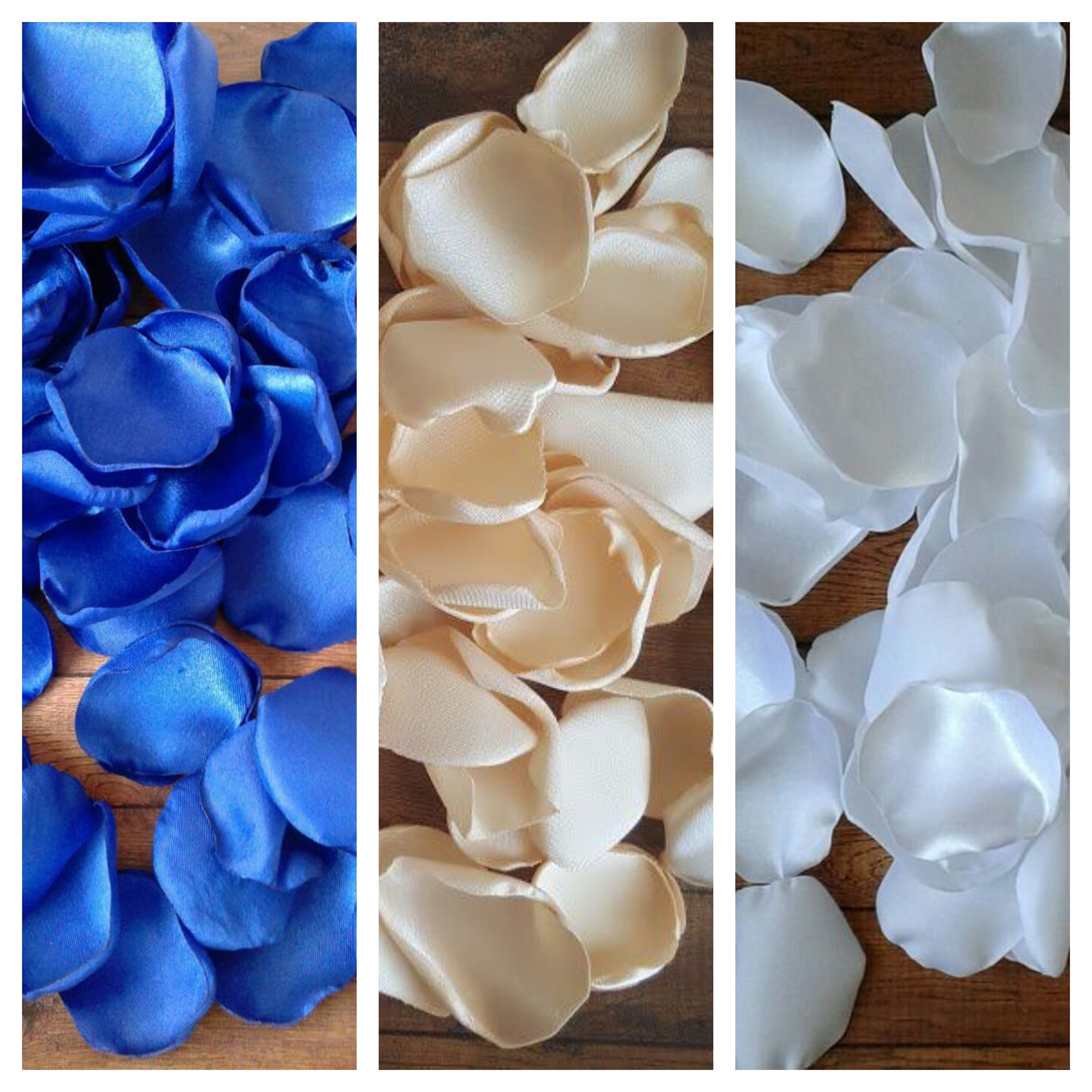 100 petales de roses en FIBRE DE TISSUS COMPACT plusieurs coloris pour deco de table mariage bleu roi 