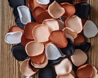 Peach terracotta mix of rose petals for wedding aisle runner decor, flower girl accessories, bridesmaid gifts, floral scatter for candles