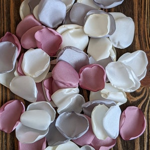 Mauve silber Mix aus Rosenblättern für die Hochzeit, Partygeschenk für die Braut, minimalistische Blumendekoration für den Tisch, Tischdeko