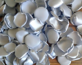 Silver wedding decor, custom rose petals for flower girl baskets Christmas winter wedding decor, boho wonderland aisle runner ceremony toss