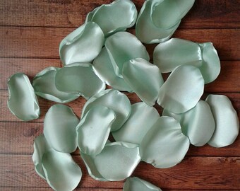 Floral wedding centerpieces, mint rose petals, flowers for flower girl basket, wedding decorations for church, bridal shower confetti toss