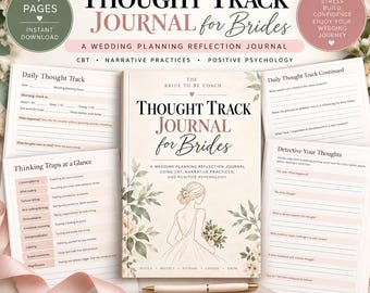 Bride Thought Track Journal - Wedding Stress CBT Workbook & Mindset Planner