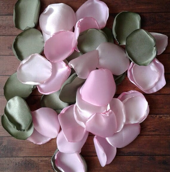 Sage wedding decor, sage rose petals, spring wedding, summer wedding decor, table decorations, bridal shower decor, brunch bridal shower. Il_570xn