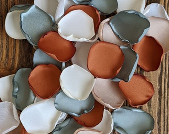 Summer wedding decor, terracotta dusty sage mix of rose petals for bridal shower decoration, flowers for centerpieces, flower girl supplies