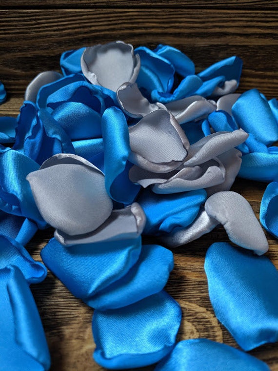 Turquoise Silver Wedding Rose Petals Flower Petals Table Decor