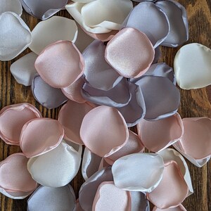 Zilver en roze aangepaste rozenblaadjes, benodigdheden voor bloemenmeisjes voor manden en ceremonies, benodigdheden voor bruiloftsdecoratie, babyshower voor olifanten