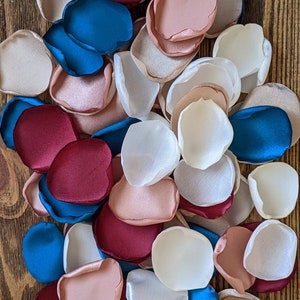 Teal burgundy rose gold champagne rose petals for fall wedding decor-bridal shower table decorations-flower girl confetti for baskets 画像 3