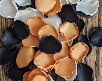 Black mustard ivory rose petals for bridesmaid gifts, spooky babe decor, bridal shower decor, fall or autumn farmhouse wedding decorations