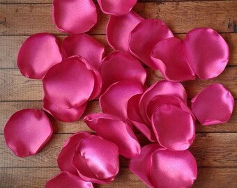 Wedding decor, Fuchsia custom rose petals bulk for wedding, party bridal shower decor, pink flowers for flower girl basket, floral confetti