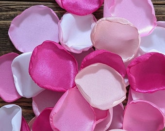 Hot pink blush rose petals for valentines day wedding decor, flowers valentines in a box gifts, aisle runner pew toss, flower girl confetti