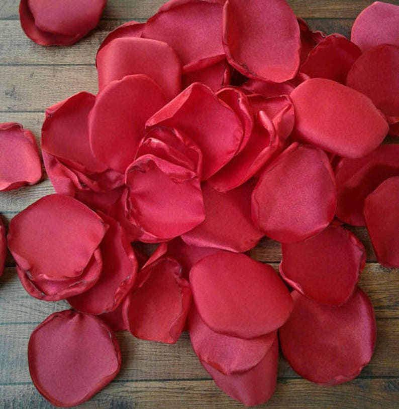 Red Rose Petals Red Wedding Wedding Decorations Fake Flower Etsy