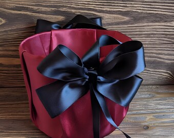 Burgundy and Black flower girl basket, flower girl accessories, wedding supplies, wedding ceremony, wedding baskets, custom kids baskets