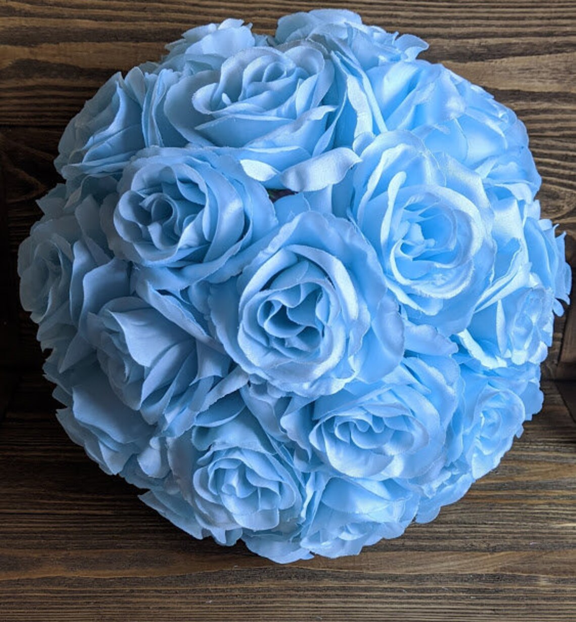 Light Blue flower balls kissing ball wedding table Etsy