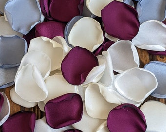 Dusty blue sangria mix of rose petals for wedding entrance decor, fall eggplant bridal shower, floral confetti sprinkles, party decoration