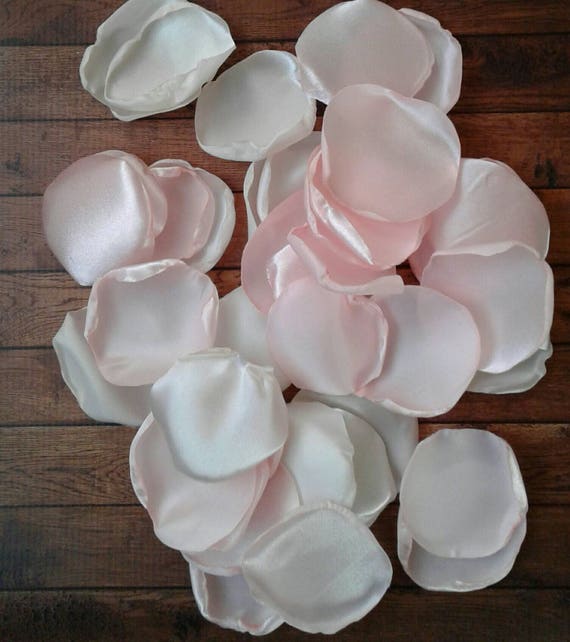 Birthday centerpieces scatter, ivory and blush rose petals for flower girl baskets, elegant wedding decor, custom aisle runner flowers toss Il_570xn