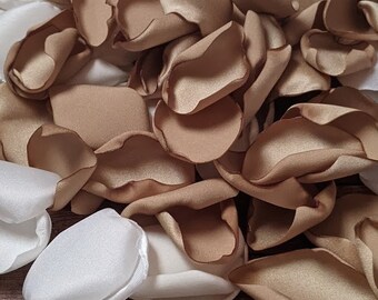 Vintage Victorian gold wedding decorations, flowers for centerpieces scatter, fall bridal shower decor, flower girl rose petals for baskets