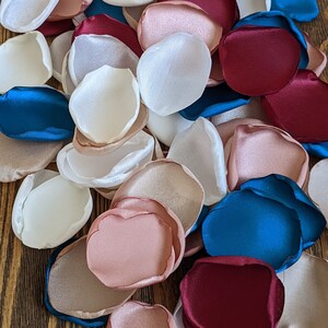 Teal burgundy rose gold champagne rose petals for fall wedding decor-bridal shower table decorations-flower girl confetti for baskets 画像 4