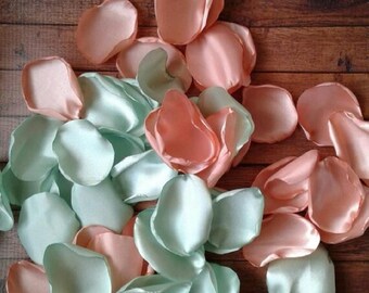 Peach mint custom rose petals bulk for wedding decoration flower girl accessories for baskets engagement or proposal flowers confetti toss
