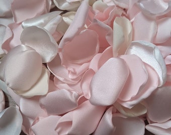 Pastel pink mixture of rose petals for aisle runner decor, bridesmaid proposal box accessories, floral confetti for cake aisle runner toss