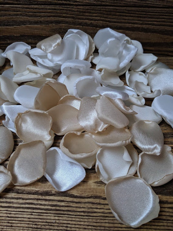 Champagne Cream and Ivory rose petals Boho weddings Rustic wedding romantic flower girl flowers decor rustic bridal shower neutral. Il_570xn