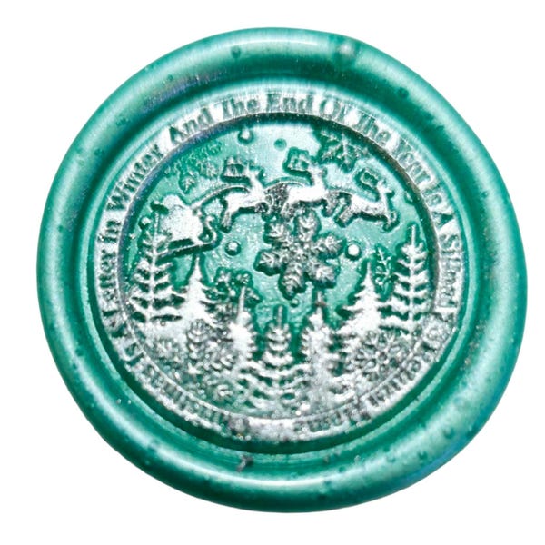 Santa | 30 mm |  WAX SEAL Stamp | Wedding Invitation | Wax Beads | Bundle Options Available | Fast Shipping from Utah | Design G1