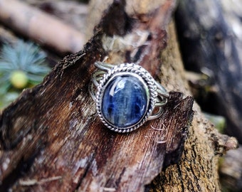 KYANITE Ring | Size 7 | Handmade | Full 925 Sterling Silver | Rare Natural Kyanite Gemstone | Fast Shipping From Alpine, Utah | #122