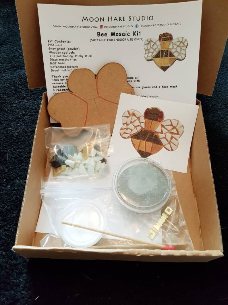 Bee Mosaic Kit Craft Kit Suitable for Beginners Precut Tiles Etsy