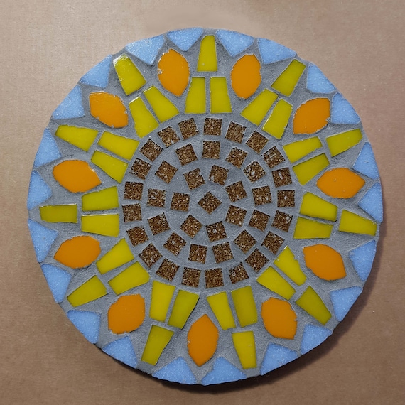 Indoor or Outdoor sunflower MOSAIC KIT flower craft kit precut Etsy