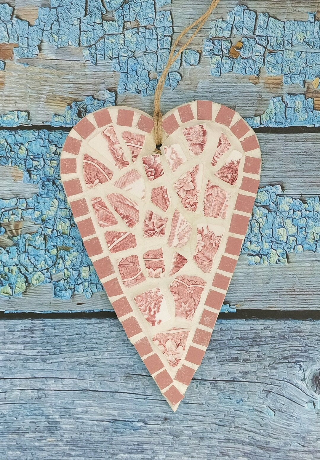 Pink Heart Mosaic Craft Kit Easy Beginners Make It Yourself - Etsy