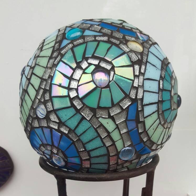 Custom Mosaic Garden Gazing Ball Orb Sphere Etsy UK
