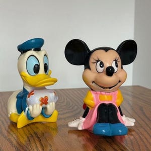 Disney Bank- Vintage Hard Plastic Minnie Mouse and Donald Duck Coin Banks