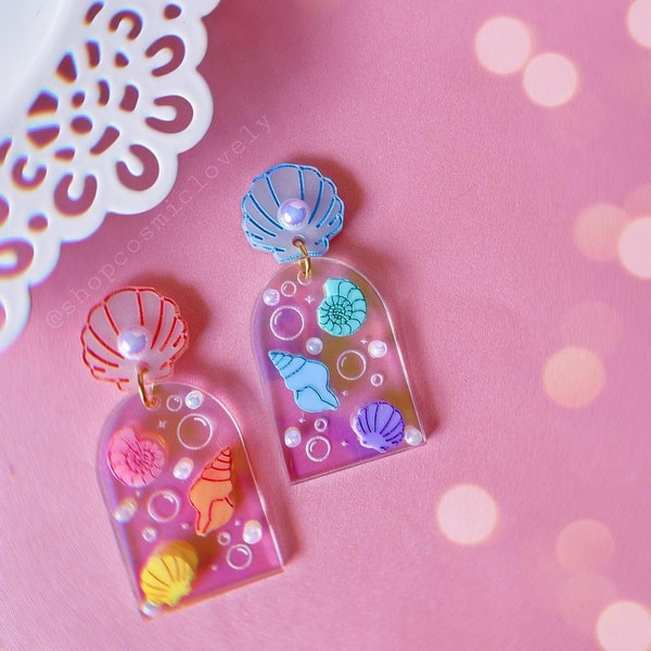 Pastel Beach Earrings | Acrylic Earrings | Summer Earrings | Pastel Earrings