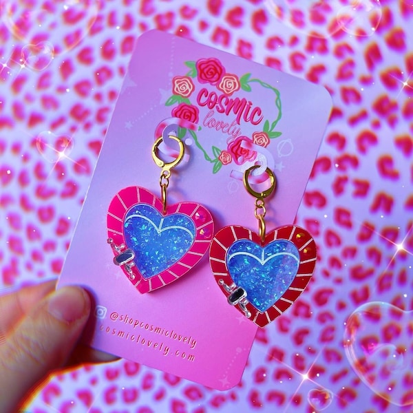 Motel Heart Hot Tub Earrings | Valentine's Day Earrings | Heart Earrings | Love Day Earrings