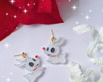 Reindeer ZER0 Earrings | Acrylic Earrings | Christmas Jewelry | Christmas Earrings | Acrylic | Holiday Earrings