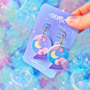 Iridescent Cutie Crystal Ball Earrings | Halloween Earrings | Spooky Earrings |