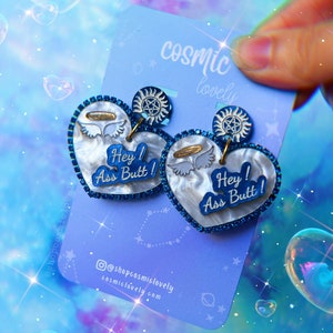 Castiel Hey Ass Butt! | Halloween Earrings | Spooky Earrings | SPN Earrings