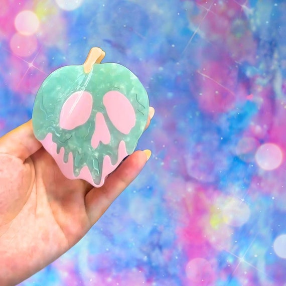 Kawaii Pastel Halloween Poison Apple Hair Claw Clip| Parks Hair Claws | Acetate Hair Claw | Nostalgia Hair Claw | Hair Accessories