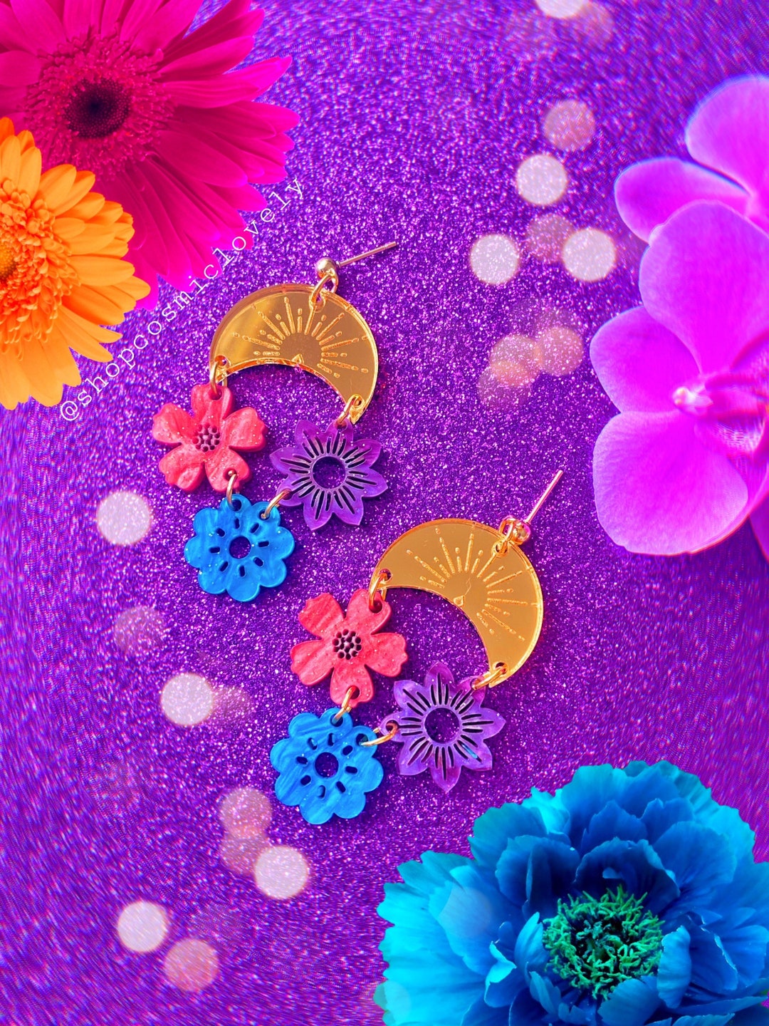 ENCANT0 Inspired Earrings Acrylic Earrings Heart Earrings spring