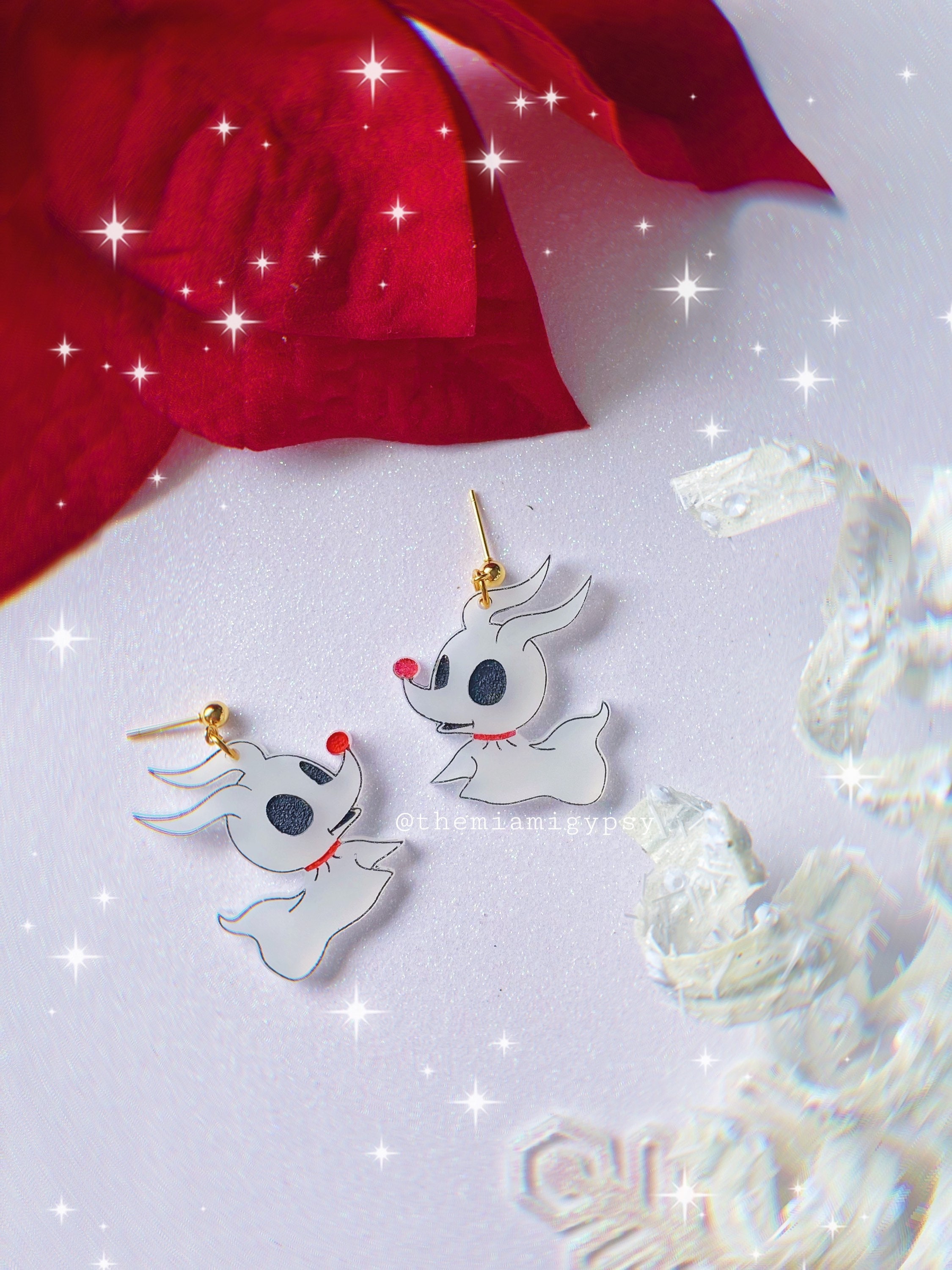 トナカイZER0イヤリング | アクリルイヤリング | クリスマスジュエリー