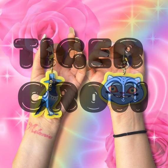 K-Pop Crow & Tiger Bag Charms: K-pop inspired Keychains
