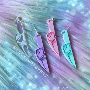 Pendientes Kawaii Scream / Pendientes acrílicos / Joyas de Halloween / Pendientes acrílicos / Pendientes cortados con láser / Acrílico / Tú eliges