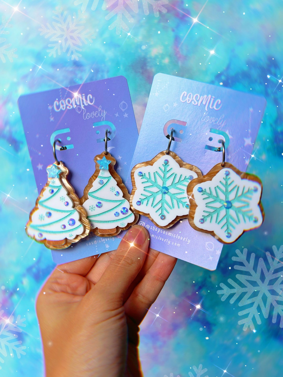 Christmas Sugar Cookie Earrings Winter Earrings Christmas Earrings