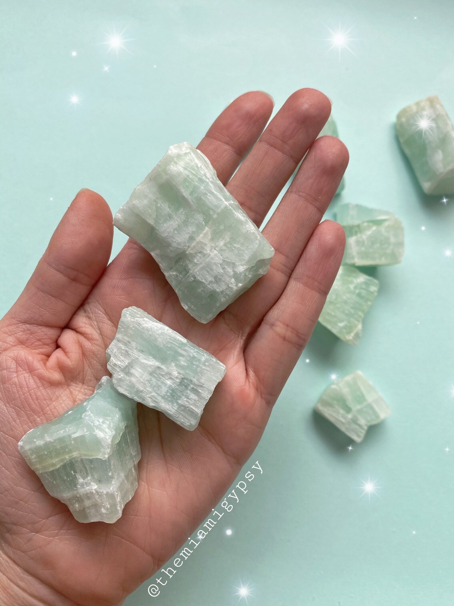 Pistachio Calcite Rough Natural Stones Premium Pistachio Etsy