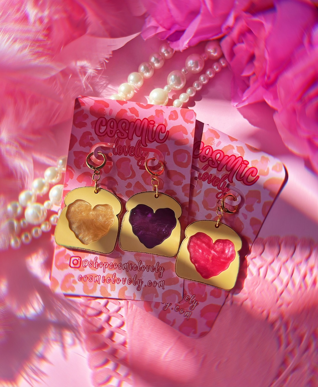 PB & J Sandwich Heart Earrings: Valentine's Day Food Jewelry - Etsy
