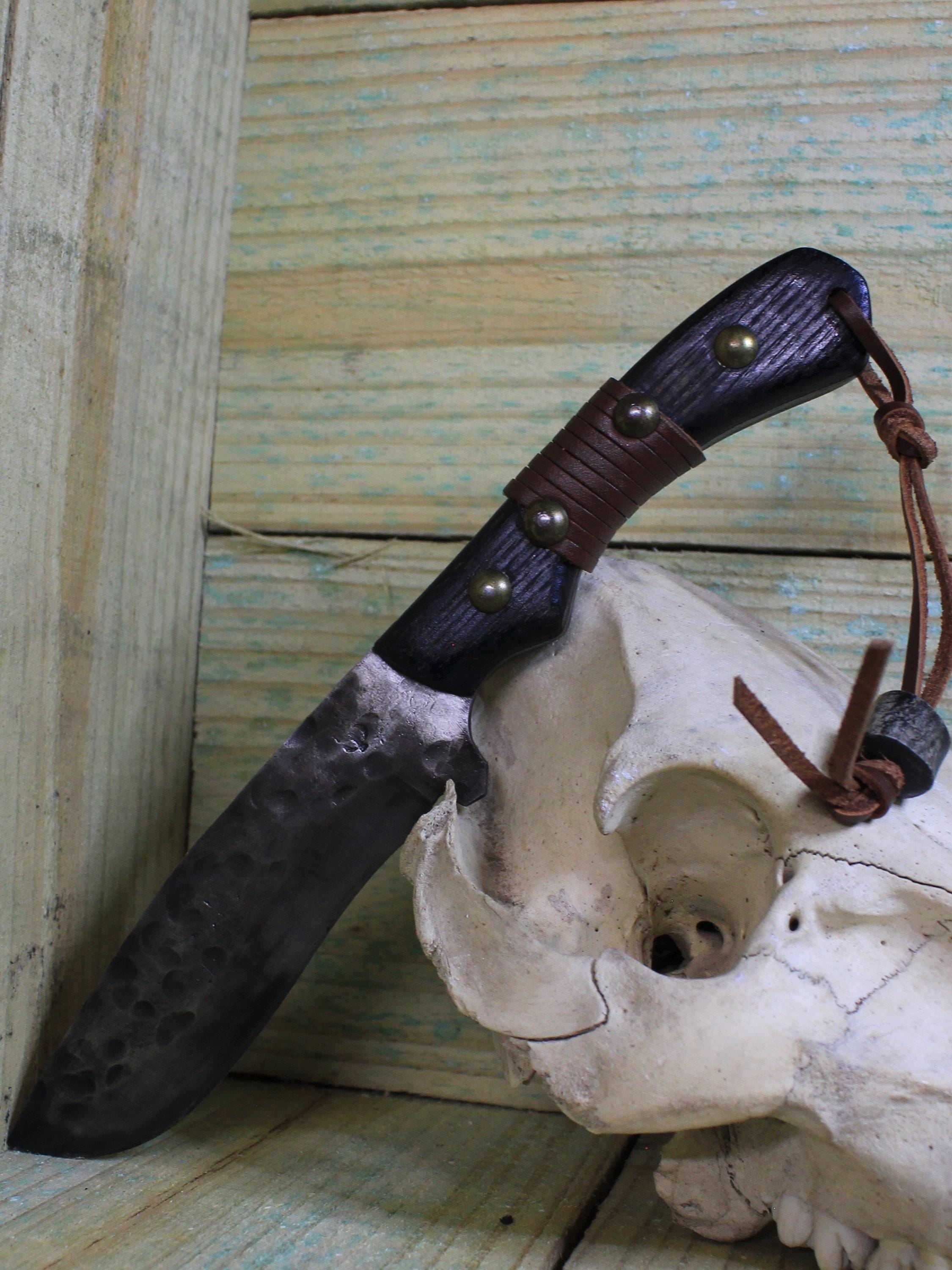 Simple Rustic Knife Hammer Forged Rustic Bush Knife - Etsy
