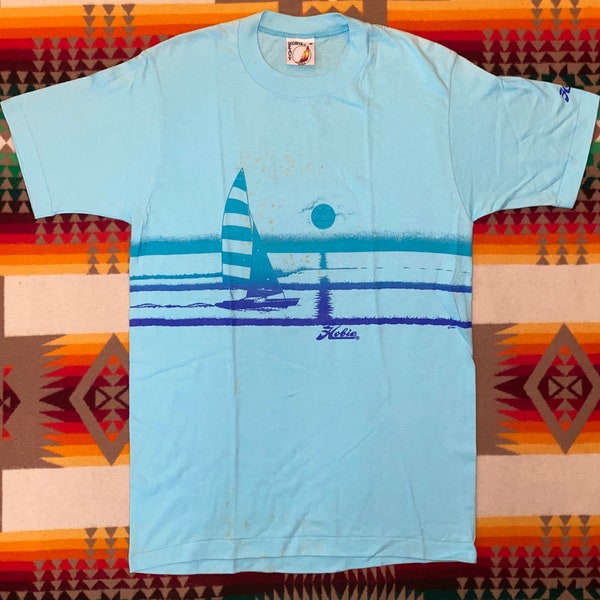 Vintage Hobie Wind Sailing T Shirt Sz S Surf Deadstock