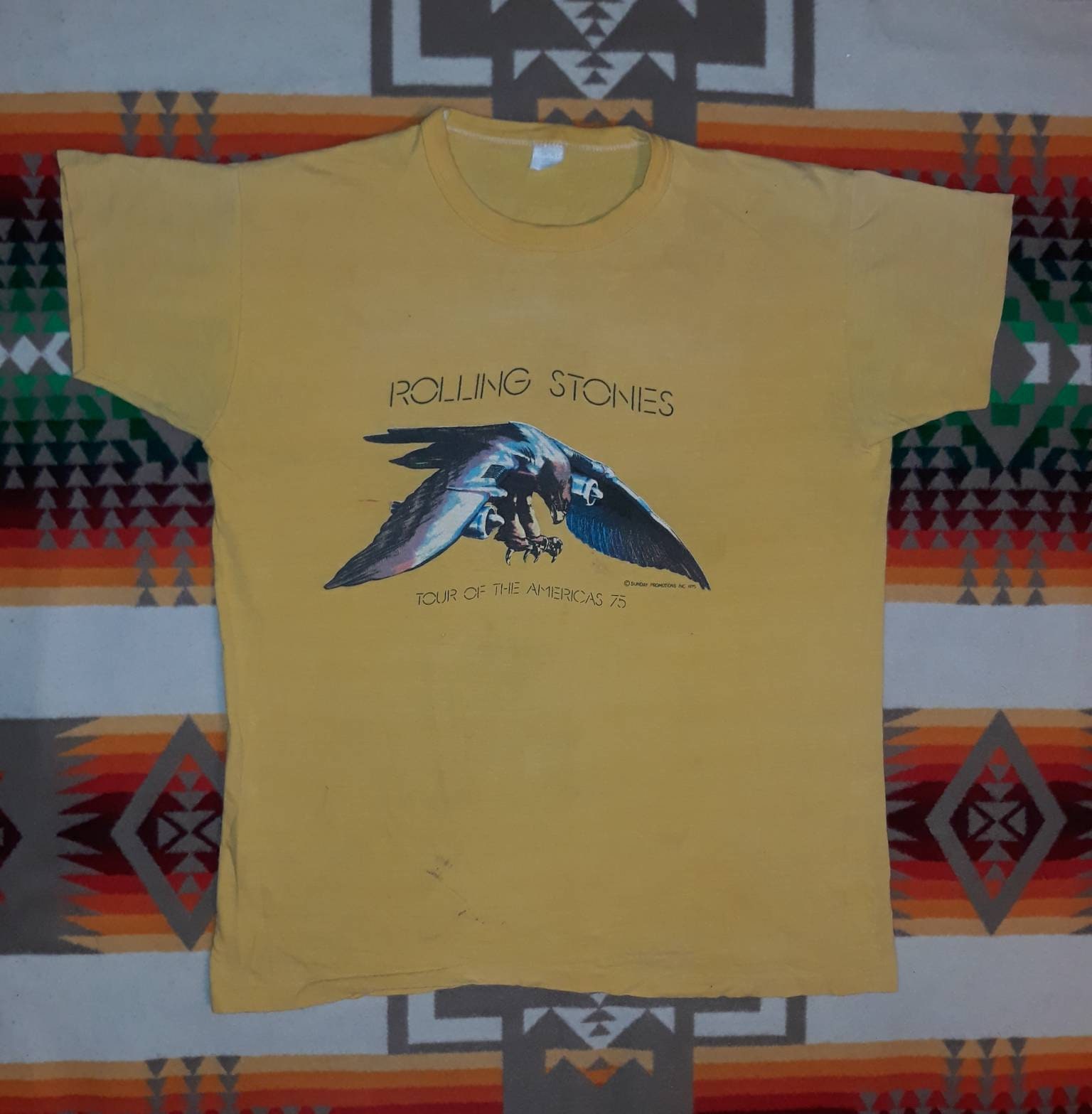 ødemark skør Samarbejde 1975 the Rolling Stones Tour of the Americas T Shirt - Etsy Israel