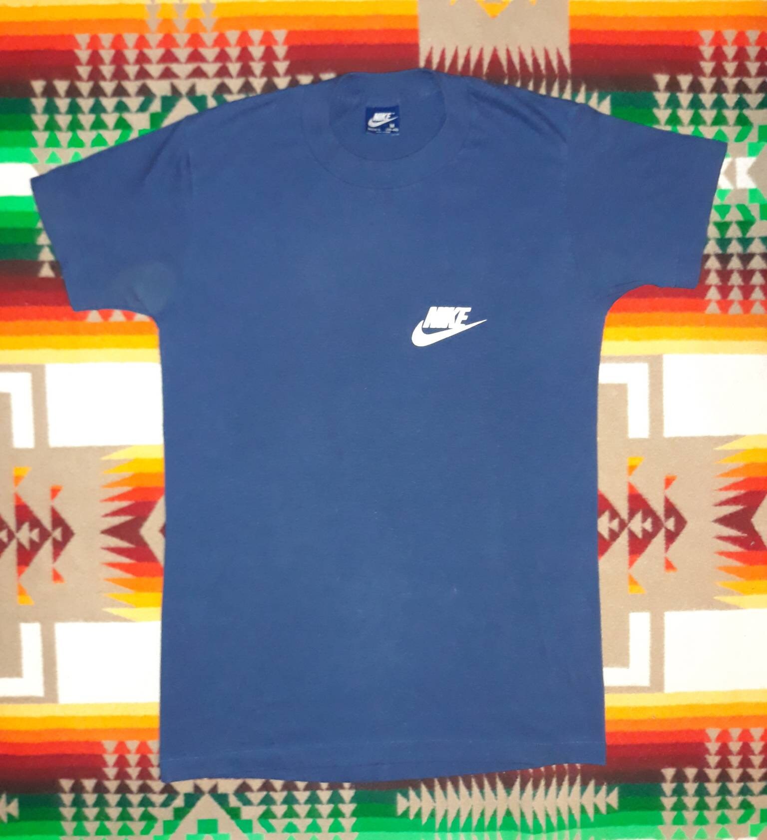 Nike Rainbow T Shirt Blue Tag Sz Small 