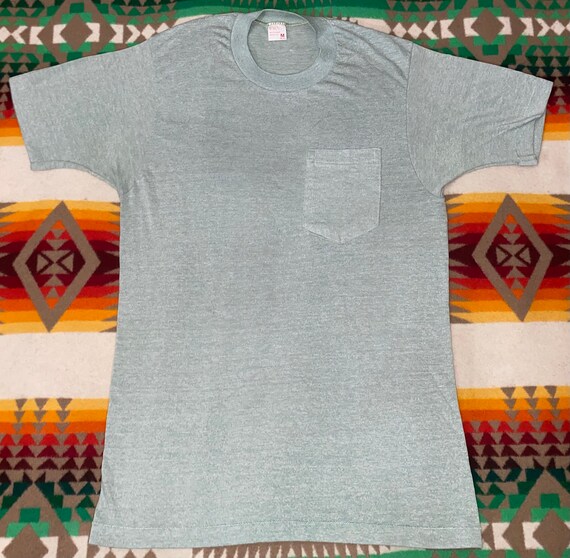 70s Jcpenney Heather Green Blank Pocket 